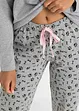 Pyjama en slaapmasker met biologisch katoen (3-dlg.set), bonprix