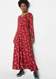 Gedessineerde maxi jurk van viscose, lange mouw, bpc bonprix collection