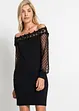 Off shoulder jurk met mesh mouwen, BODYFLIRT boutique