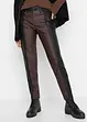 Imitatieleren broek met colourblockings, RAINBOW