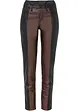 Imitatieleren broek met colourblockings, RAINBOW