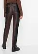 Imitatieleren broek met colourblockings, RAINBOW