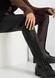 Imitatieleren broek met colourblockings, RAINBOW