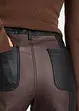 Imitatieleren broek met colourblockings, RAINBOW