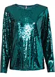 Blouse van pailletten, bonprix