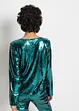 Blouse van pailletten, bonprix