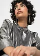 Blouse in metallic look, RAINBOW