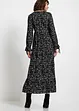 Gedessineerde maxi jurk van viscose, korte maten, BODYFLIRT