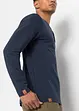 Henley shirt (set van 2) van biologisch katoen, lange mouw, bonprix