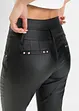 Imitatieleren broek high waist, bonprix