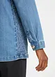 Lange oversized jeansblazer met smokwerk opzij, bpc bonprix collection