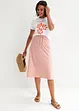 Jersey rok met strepen, knielang, bonprix