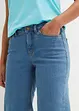 Wide leg jeans mid waist, cropped, bonprix