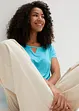 Shirt met elastiek, korte mouw, bonprix