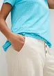Shirt met elastiek, korte mouw, bonprix