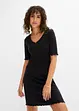 Geribde jurk met knoopsluiting, bonprix