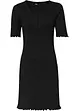Geribde jurk met knoopsluiting, bonprix