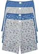 Lange dames boxer met biologisch katoen  (set van 4), bonprix