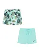 Meisjes jersey short (set van 2) van biologisch katoen, bonprix