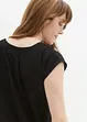 Blouse met V-hals en korte mouwen, bonprix