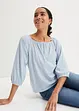 Katoenen shirtblouse met carréhals, halflange mouw, bonprix