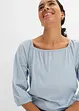Katoenen shirtblouse met carréhals, halflange mouw, bonprix