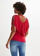 T-shirt met V-hals en gehaakte inzet, bonprix