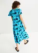 Midi jersey jurk met vleugelmouwen, volants en zakken, bonprix