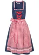 Dirndl in denim look en schort (2-dlg. set), bonprix