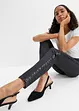Stretch jeans met imitatieleer, BODYFLIRT