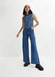 Wide leg paperbag jeans high waist, bonprix