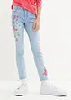 Meisjes skinny jeans met bloemenborduursel, John Baner JEANSWEAR