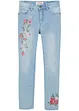 Meisjes skinny jeans met bloemenborduursel, John Baner JEANSWEAR