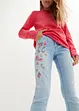 Meisjes skinny jeans met bloemenborduursel, John Baner JEANSWEAR