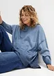 Oversized shirt van materiaalmix, bonprix