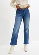 Cropped jeans met sierknopen en biologisch katoen, RAINBOW