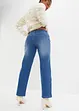 Cropped jeans met sierknopen en biologisch katoen, RAINBOW