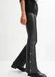 Flared broek van imitatieleer met sierknopen, RAINBOW