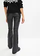 Flared broek van imitatieleer met sierknopen, RAINBOW
