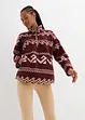 Fleece sweater met schipperskraag, bpc bonprix collection