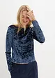 Fluwelen longsleeve met rugdecolleté, RAINBOW