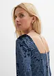 Fluwelen longsleeve met rugdecolleté, RAINBOW