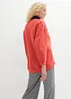 Oversized sweater met splitten van zachte badstof, bonprix