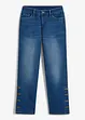 Cropped jeans met sierknopen en biologisch katoen, RAINBOW
