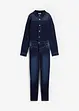 Stretch thermo jeans jumpsuit met zachte voering, John Baner JEANSWEAR