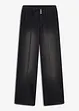 Wide leg jeans met mid waist, bonprix
