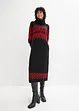 Gebreide midi jurk met Noors patroon, bonprix