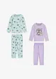 Meisjes pyjama met biologisch katoen (4-dlg. set), bonprix