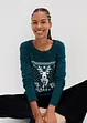Katoenen longsleeve met kerstmotief, bonprix