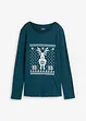 Katoenen longsleeve met kerstmotief, bonprix